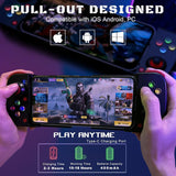 Portable Telescopic Mobile Game Controller - Bluetooth 5.0, iOS/Android/PC Compatible, 400mAh Battery(green) - Front View