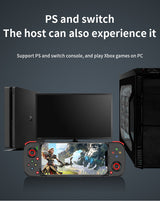 Portable Telescopic Mobile Game Controller - Bluetooth 5.0, iOS/Android/PC Compatible, 400mAh Battery(black) - 45-Degree Angle