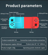 Portable Telescopic Mobile Game Controller - Bluetooth 5.0, iOS/Android/PC Compatible, 400mAh Battery(black)