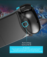 Portable Telescopic Mobile Game Controller - Bluetooth 5.0, iOS/Android/PC Compatible, 400mAh Battery(blue and red)