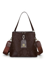 Elegant Textured Bucket Bag - Versatile Shoulder, Handheld & Crossbody Design(brown)