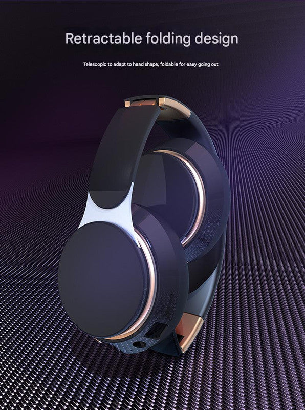 Wireless Bluetooth 5.0 Over-Ear Headphones - HIFI Deep Bass, Foldable Design, 10Hr Playtime(red)