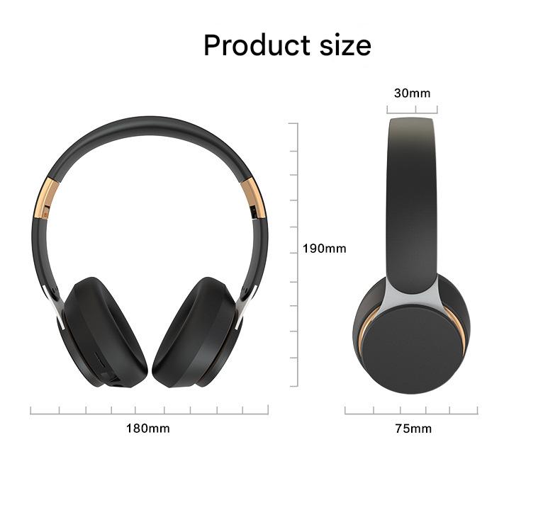 Wireless Bluetooth 5.0 Over-Ear Headphones - HIFI Deep Bass, Foldable Design, 10Hr Playtime(red)
