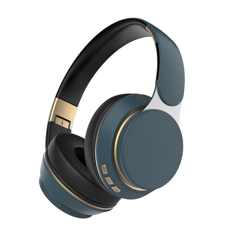 Wireless Bluetooth 5.0 Over-Ear Headphones - HIFI Deep Bass, Foldable Design, 10Hr Playtime(blue)