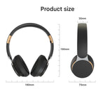 Wireless Bluetooth 5.0 Over-Ear Headphones - HIFI Deep Bass, Foldable Design, 10Hr Playtime(green) - Side View