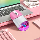 Whimsical 2.4G Wireless Mouse with Floating Animal Design - Comfortable, Quiet & Portable(white) - Front View