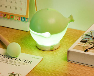 Portable rechargeable tapping control night light- 3-Level Dimmable Bedside Lamp(green)
