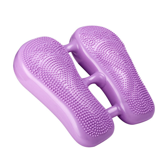 Dual-Side Textured Fitness Balance Board - Core Strengthener with Anti-Slip Massage Surface(purple)