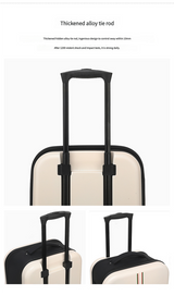 Compact Expandable Foldable Luggage - Reinforced Alloy Handle & Silent Wheels(dark blue) - Top-Down View