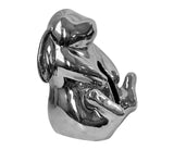 Artisan Ceramic Tissue Box Holder - Medium-High Fired Home Decor Organizer(silvery)