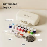 Complete Sewing Kit - Portable with Organized Compartments(green) - Front View