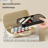 Complete Sewing Kit - Portable with Organized Compartments(red) - Side View