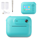 Kids Multi-Functional Camera Toy - Instant B&W Printing & Creative Stickers(yellow) - Side View
