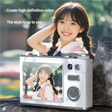Glitter Sand Design 64MP HD Digital Camera with LED Fill Light & Auto Focus(pink) - Side View