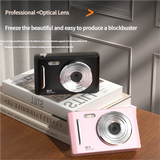 50MP HD Digital Camera with 8X Zoom & Dual Lens System(black) - Side View