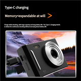 50MP HD Digital Camera with 8X Zoom & Dual Lens System(black) - Top-Down View