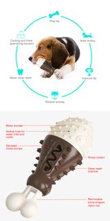 Multifunctional Dog Toy with Cooling, Dental Care & Floating Features(Chocolate color) - Front View