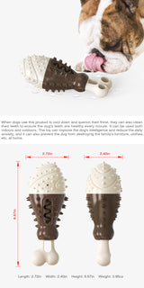 Multifunctional Dog Toy with Cooling, Dental Care & Floating Features(Chocolate color) - Top-Down View