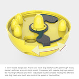 Interactive Dog Puzzle Feeder with Adjustable Food Dispensing Holes(Green) - Rear View