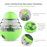 Interactive Dog Puzzle Feeder with Adjustable Food Dispensing Holes(Green) - Low Angle