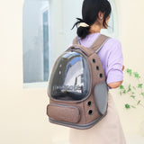 Spacious Pet Carrier with Ventilation System & Water-Resistant Design(khaki) - Side View