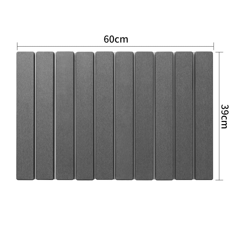 Collapsible Diatom Mud Bath Mat - Quick Dry, Non-Slip, Odor-Free Absorbent Pad(dark grey)
