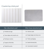 Folding Diatomaceous Earth Countertop Drain Mat - Quick Dry, Non-Slip & Easy Clean Absorbent Pad(light grey)