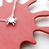Creative Splatter Design Wall Clock - Silent Movement, Modern Decorative Timepiece(yellow) - Side View