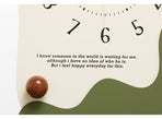 Abstract Modern Wall Clock - Silent Non-Ticking Decorative Clock with Wavy Design & Ceramic Accent(black)