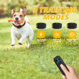 Ultra-Small & Lightweight Dog Training Collar with Remote - 3 Modes, Adjustable Levels, Fits All Sizes(black) - Top-Down View
