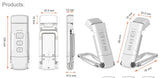 Portable Clip-On LED Reading Light - USB Rechargeable, 3 Color Modes & 5 Brightness Levels(Lake Blue)