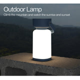 Portable LED Outdoor Camping Lantern - USB Rechargeable, 1200mAh Battery, Emergency Light(Brown) - Front View