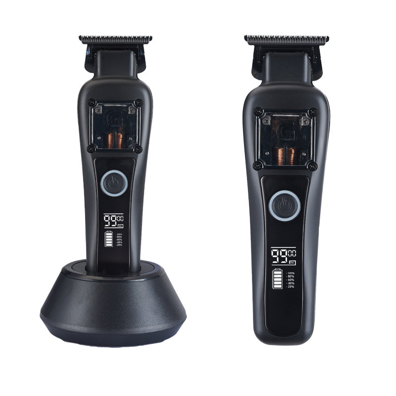 Professional Cordless Hair Clipper with Magnetic Motor - 9900 RPM, 180 Min Runtime, LCD Display & Dual Charging(black)