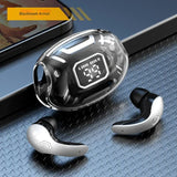 Mecha Style TWS Gaming Earbuds - Bluetooth 5.3, Low Latency, Ear-Hook Design, LED Display Case, Noise Cancelling(black)