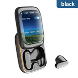 TWS Wireless Earbuds with LED Touch Screen Charging Case - Bluetooth 5.3, HIFI Sound, Standalone Music Playback & Game Mode(black)