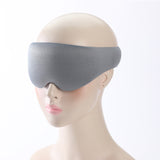 2pcs 3D Contour Blackout Sleep Mask - Ergonomic Eye Mask, Provides Total Darkness and Comfortable Sleep, Adjustable Strap(black) - Side View