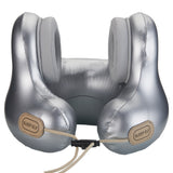 Smart Neck Pillow with Dual Noise Reduction, HIFI Bluetooth Music & Graphene Heating - Sleep Elf" Travel Pillow(Silver)"