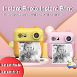 Kids Instant Print Digital Camera with 180? Flip Lens - 24MP Photos, 720P Video & Doodle Fun(blue)