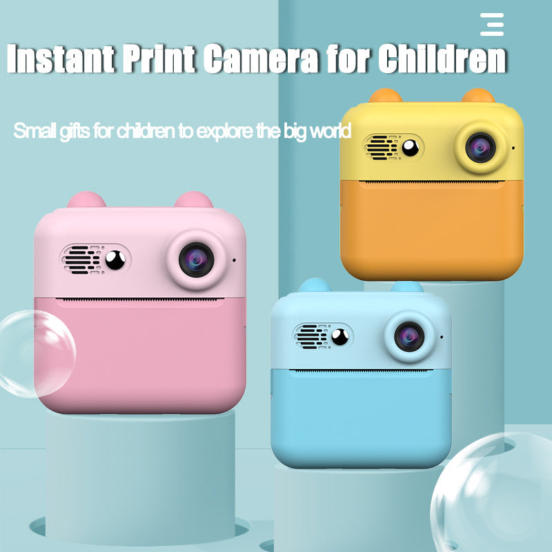 Kids Instant Print Digital Camera with 180? Flip Lens - 24MP Photos, 720P Video & Doodle Fun(pink)