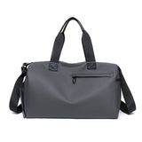 Large Capacity Travel Duffel Bag with Shoe Compartment & Wet Pocket - Multi-Purpose Gym & Weekend Bag(Grey)