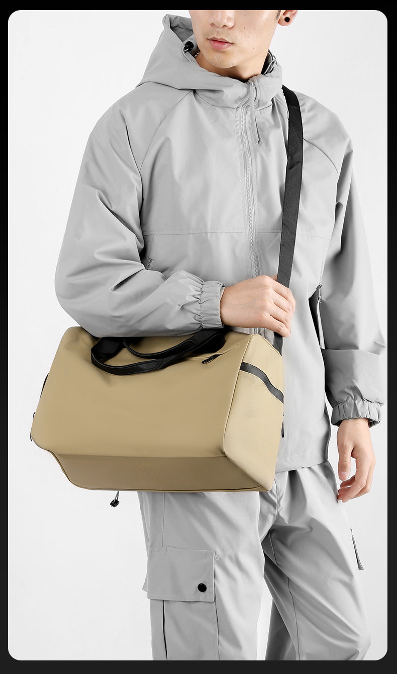 Large Capacity Travel Duffel Bag with Shoe Compartment & Wet Pocket - Multi-Purpose Gym & Weekend Bag(Grey)