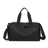 Large Capacity Travel Duffel Bag with Shoe Compartment & Wet Pocket - Multi-Purpose Gym & Weekend Bag(Black)