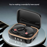 TWS Wireless Earbuds with Wireless Charging Case - Bluetooth 5.3, HiFi Audio, LED Display & Smart Touch Control(white) - Front View