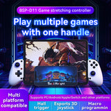 Multi-Platform Telescopic Gaming Controller - Hall Triggers, Esports 3D Joysticks & Macro Programming(White With radiator)