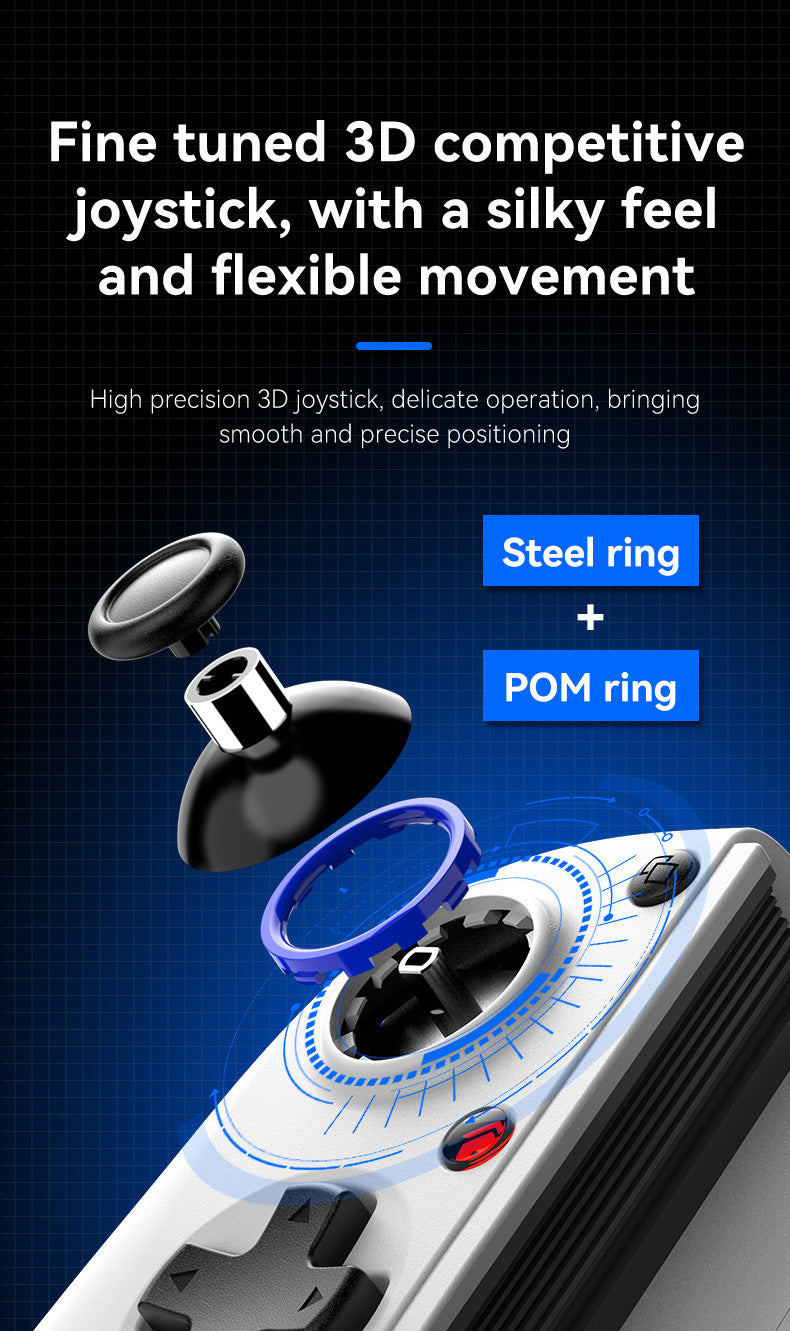 Multi-Platform Telescopic Gaming Controller - Hall Triggers, Esports 3D Joysticks & Macro Programming(White With radiator)