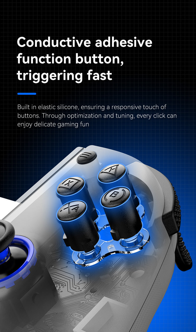 Multi-Platform Telescopic Gaming Controller - Hall Triggers, Esports 3D Joysticks & Macro Programming(black With radiator)