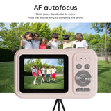 48MP Digital Camera with 16x Zoom & AF Autofocus - Full HD Vlogging Camera for Beginners & Kids(Beige)