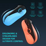 Ergonomic Mouse Grip for Nintendo Switch Joy-Con - 2-Pack Controller Holder (black) - Side View