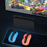 Ergonomic Mouse Grip for Nintendo Switch Joy-Con - 2-Pack Controller Holder (black) - Rear View