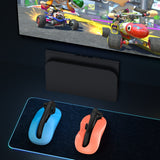Ergonomic Mouse Grip for Nintendo Switch Joy-Con - 2-Pack Controller Holder (Orange Blue)